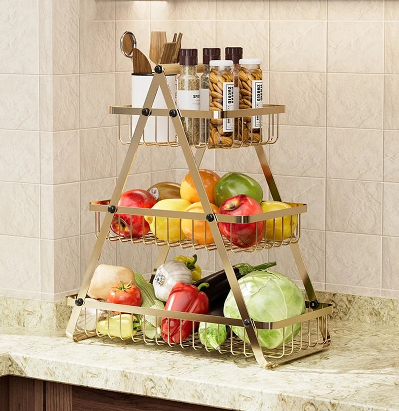 Kitchen Multi-Functional Vegetable and Fruit Storage Rack