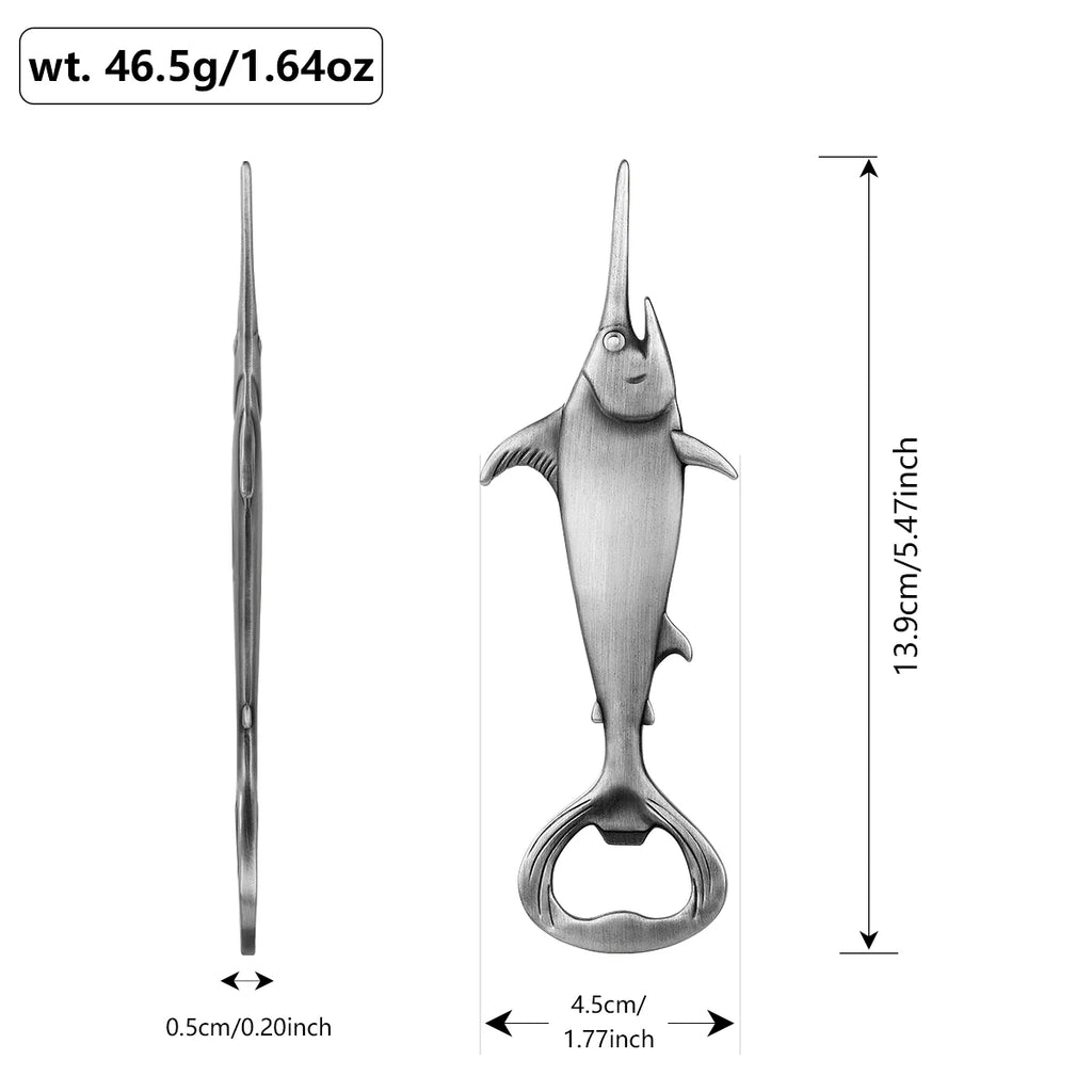 Creative Swordfish Handle Metal Beer Bottle Openers Kitchen Bar Accessories Tools Beer Gifts Beer Openors Kitchen Gadgets