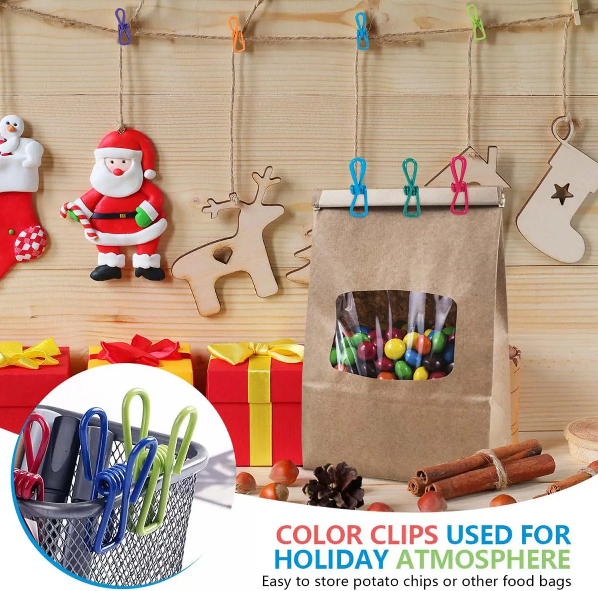 New Mini Bag Sealing Clip Kitchen Storage Food Snack Seal Sealing Bag Clips Portable Sealer Clamp Metal Tool Kitchen Accessories