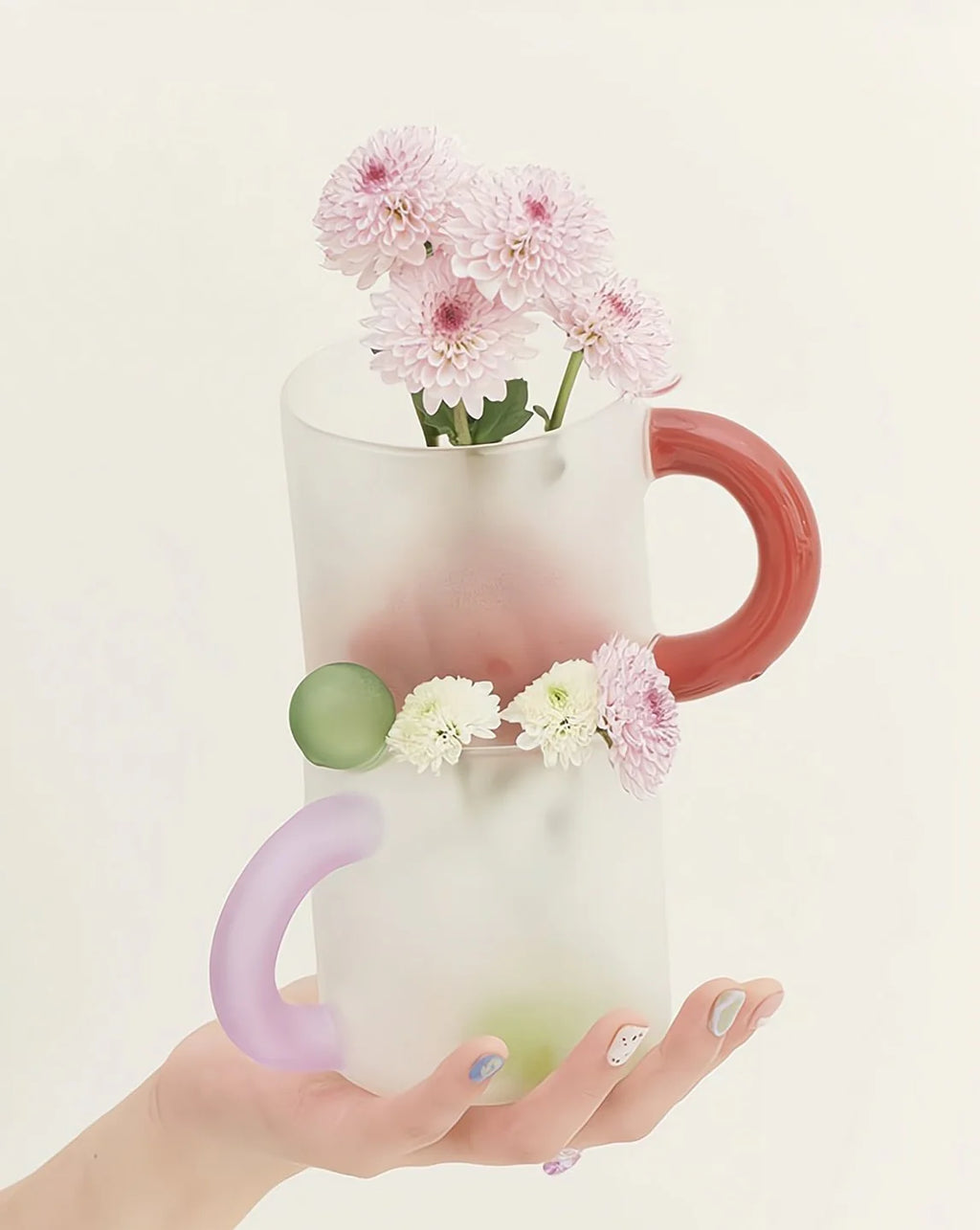 Hand-Blown Glass Candy Mug