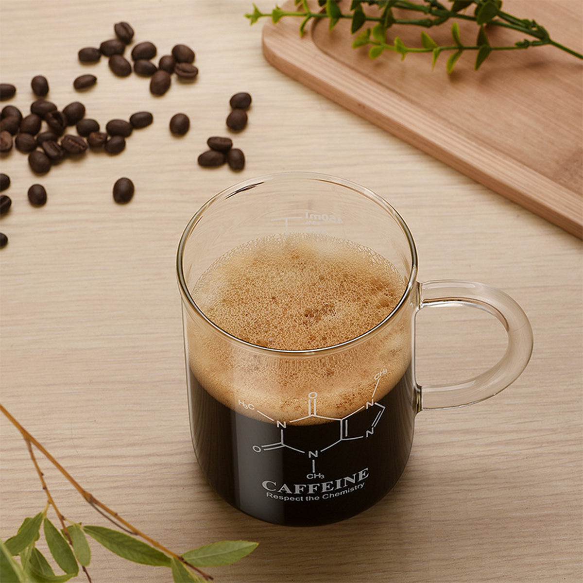 1PCS High Borosilicate Glass Cup,Coffee Cup,Coffee Shared Cup with Scale Marking