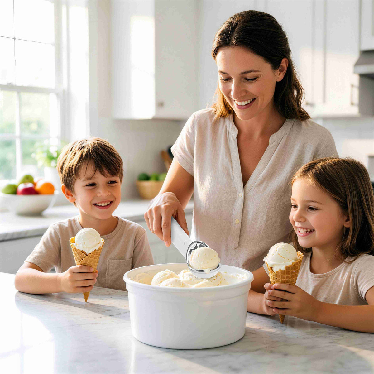 1Set Heated Ice Cream Scoop Rechargeable Electric Ice Cream Scooper IP66 Waterproof 45S Fast Heating 5Min Auto Shutoff for Hard Ice Cream Gelato Yogurt