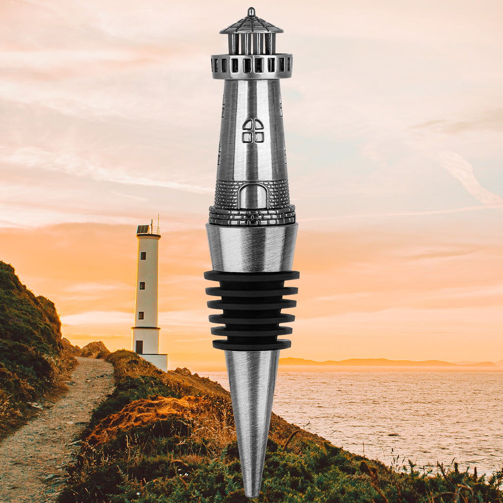 Creative Lighthouse Wine Stopper, Seals the Aroma of Wine, Protects High-Quality Wine, and Serves as a Premium Tool for Wine Preservation.