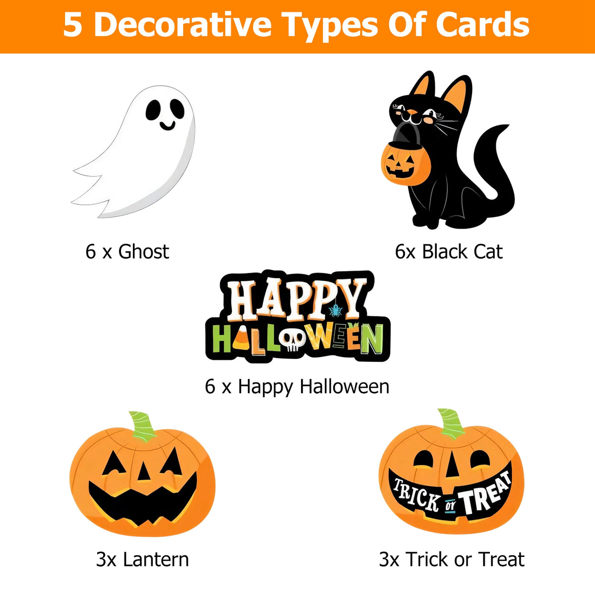 Set of 25Pcs Halloween Party Striped Decorative Straws Disposable Drinking Straws Paper Straw Decor Happy Halloween Ghost Lantern Black Cat Halloween Party Supplies