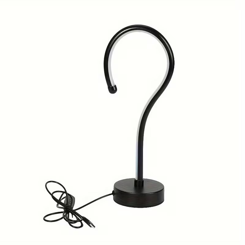 2PC Creative Question Mark Shape Table Lamp, USB Three-Color Dimming Desktop Decoration Table Lamp