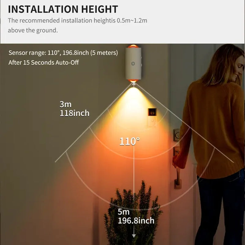4Pcs Rechargeable LED Night Light Wall Lamp Commercial Strobelight Multi-Color Mode Dimmable Indoor Light Magnetic Steplight for Entryway Bedside Desk Closet Bedside Lamp