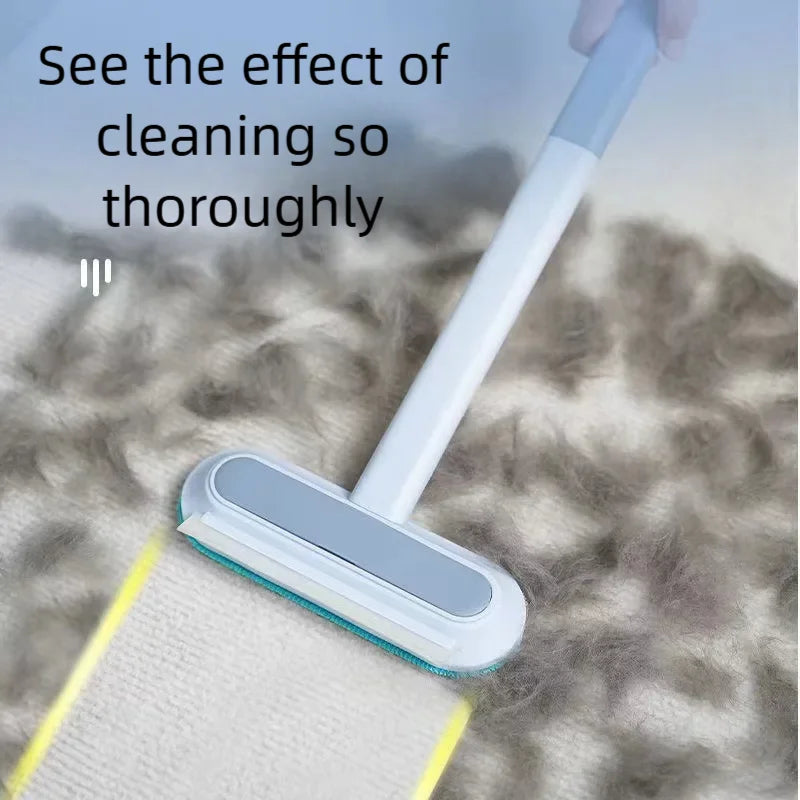 3 in 1 Pet Hair Remover Brush Long Handle Tool for Cat Dog Fur Sofa Window Lint Roller Scraper Household Gadget