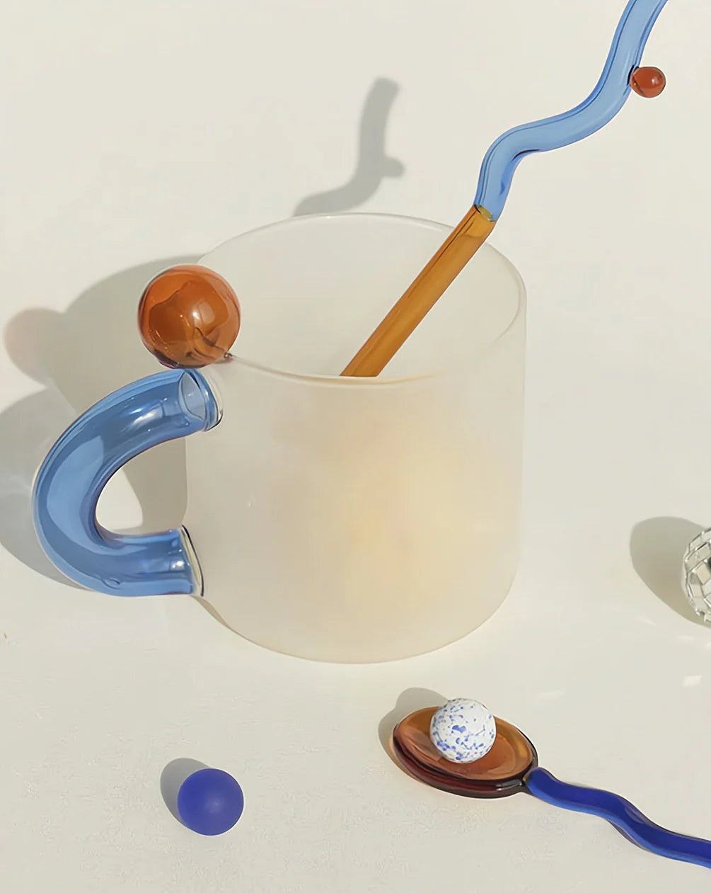 Hand-Blown Glass Candy Mug