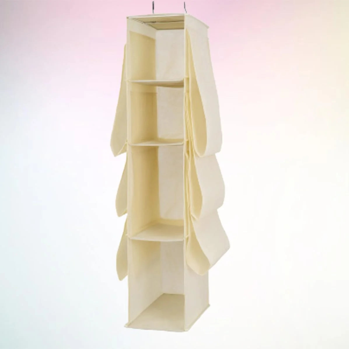 Hanging Closet Organizer for Handbag and Purse, Nonwoven Metal Storage Large Capacity, Easy to Check Contents, Protects from Dirt and Damage, for Closet or Back Door