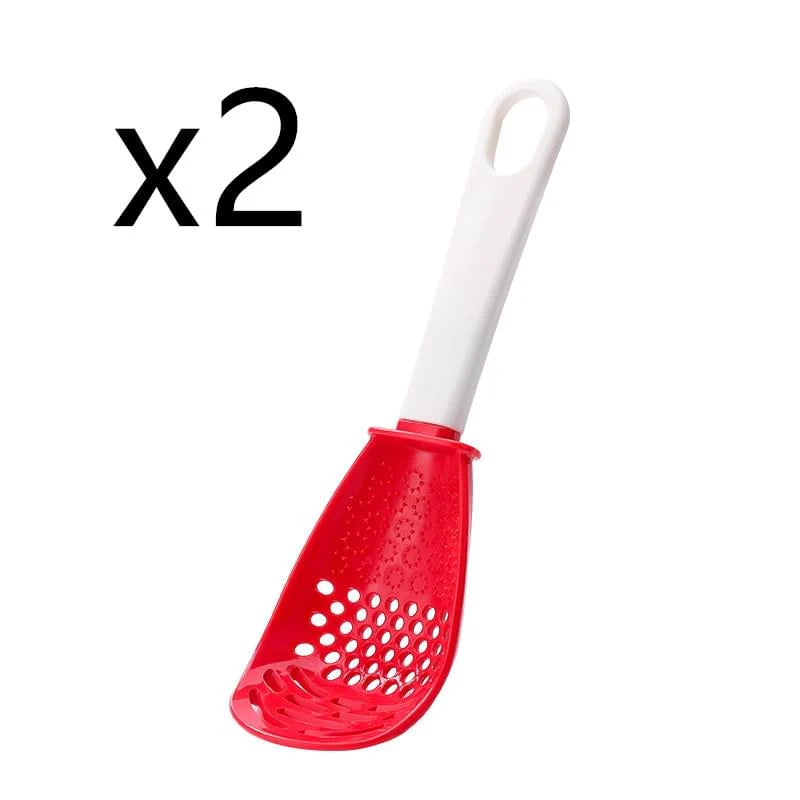 Multifunctional Slotted Spoon Grinding Cooking Spoon Mashed Auxiliary Food Ginger Garlic Spoon Press Potatoe Stir-Frying Spatula Kitchen Gadget