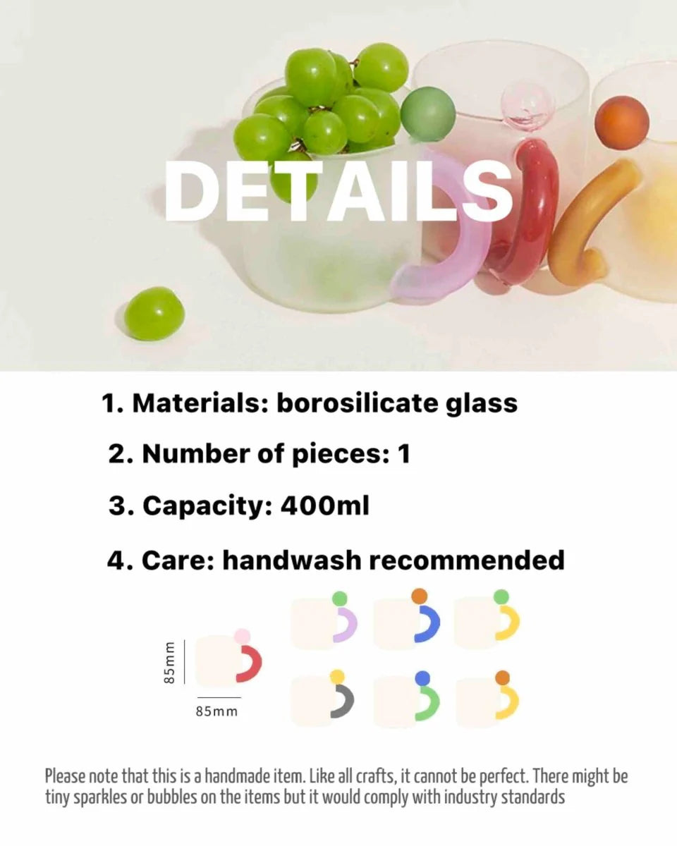 Hand-Blown Glass Candy Mug