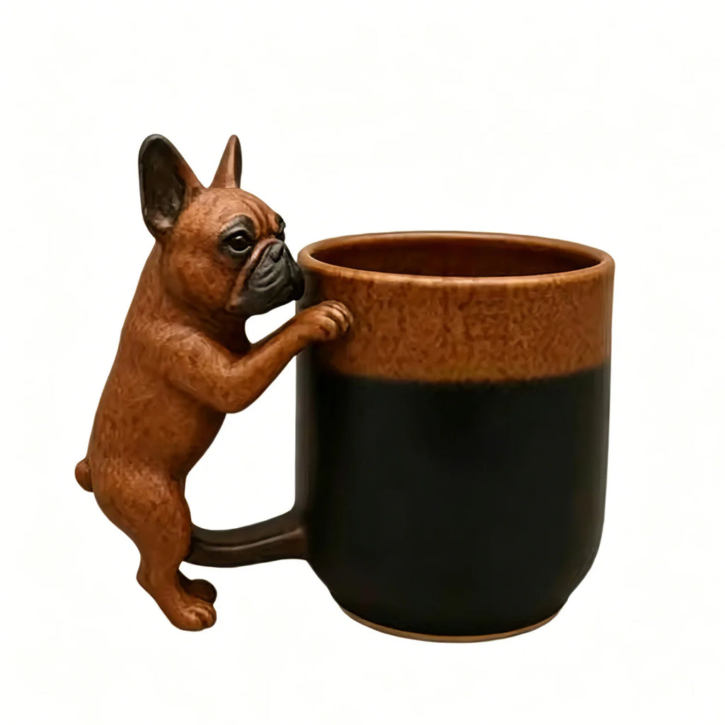 3D Handmade Dachshund Mug, Creative 3D Animal Shape Ceramic Mug,11 Oz Unique Dog Coffee Mugs