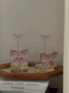 Hand-Blown Bow Glass Cups – Set of 2