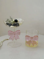 Hand-Blown Bow Glass Cups – Set of 2