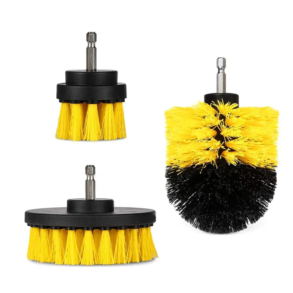 Ultimate Drill Brush Power Scrubber Set for Effortless Cleaning - 3-Piece Combo for Car, Carpet, Wall, Tile, and Tub