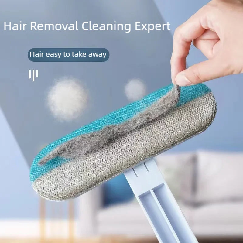 3 in 1 Pet Hair Remover Brush Long Handle Tool for Cat Dog Fur Sofa Window Lint Roller Scraper Household Gadget