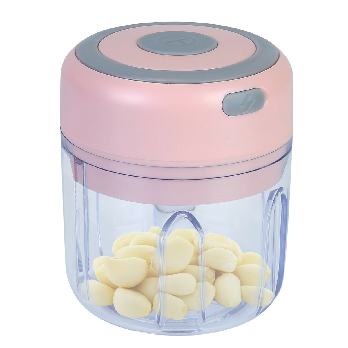 Mini Electric Garlic Chopper 8.45OZ Cordless Garlic Mincer Food Chopper Rechargeable Food Blender Chili Nut Onion Pepper Meat Ginger Food