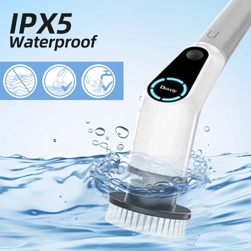 Electric Cordless ABS Scrubber Long Handle Household Kitchen Plastic Floor Cleaning Brush Cleaning Tool