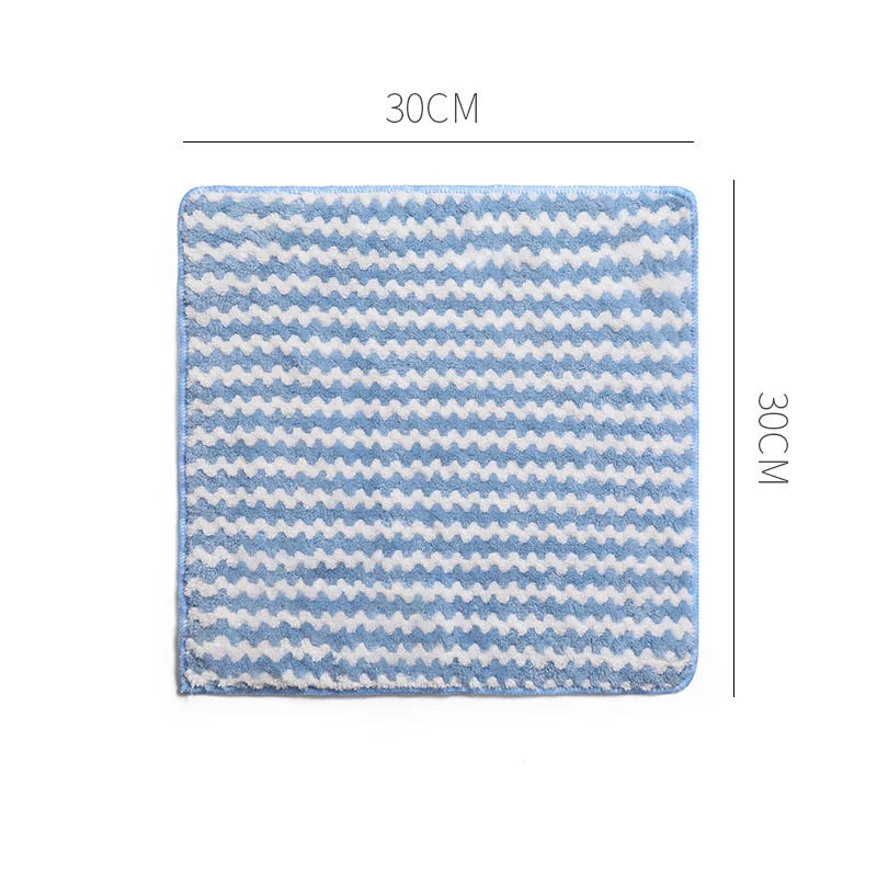 Kitchen Cleaning Rag Coral Fleece Dish Washing Cloth Super Absorbent Scouring Pad Dry and Wet Kitchen Cleaning Towels Lazy Cleaning Supplies