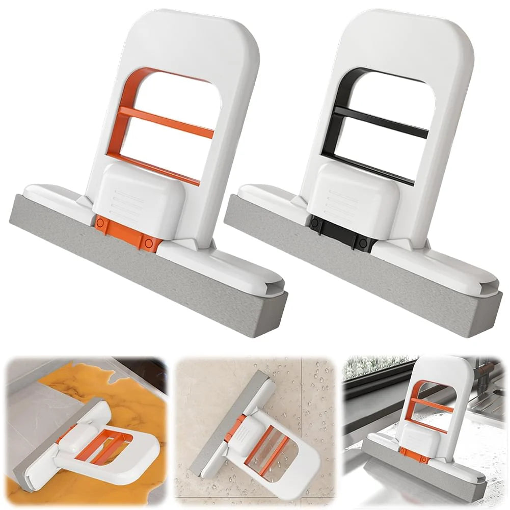 Handheld Mini Foldable Desktop Mop Small Cotton Mops Sponge Cleaning Tool for Bathroom Kitchen Desktop Glass Living Room Car