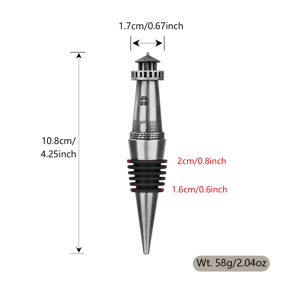 Creative Lighthouse Wine Stopper, Seals the Aroma of Wine, Protects High-Quality Wine, and Serves as a Premium Tool for Wine Preservation.