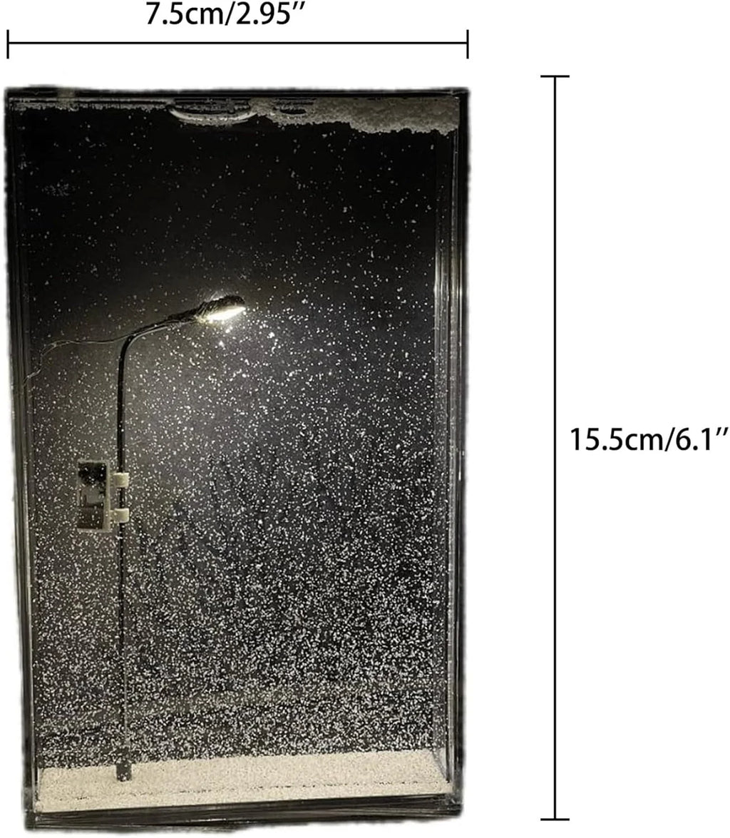 Snowfall Lamp, Snowy Streetlamp Light, Handmade Snow Scenery Night Light Street Lamp DIY Material Pack (2 Sets)