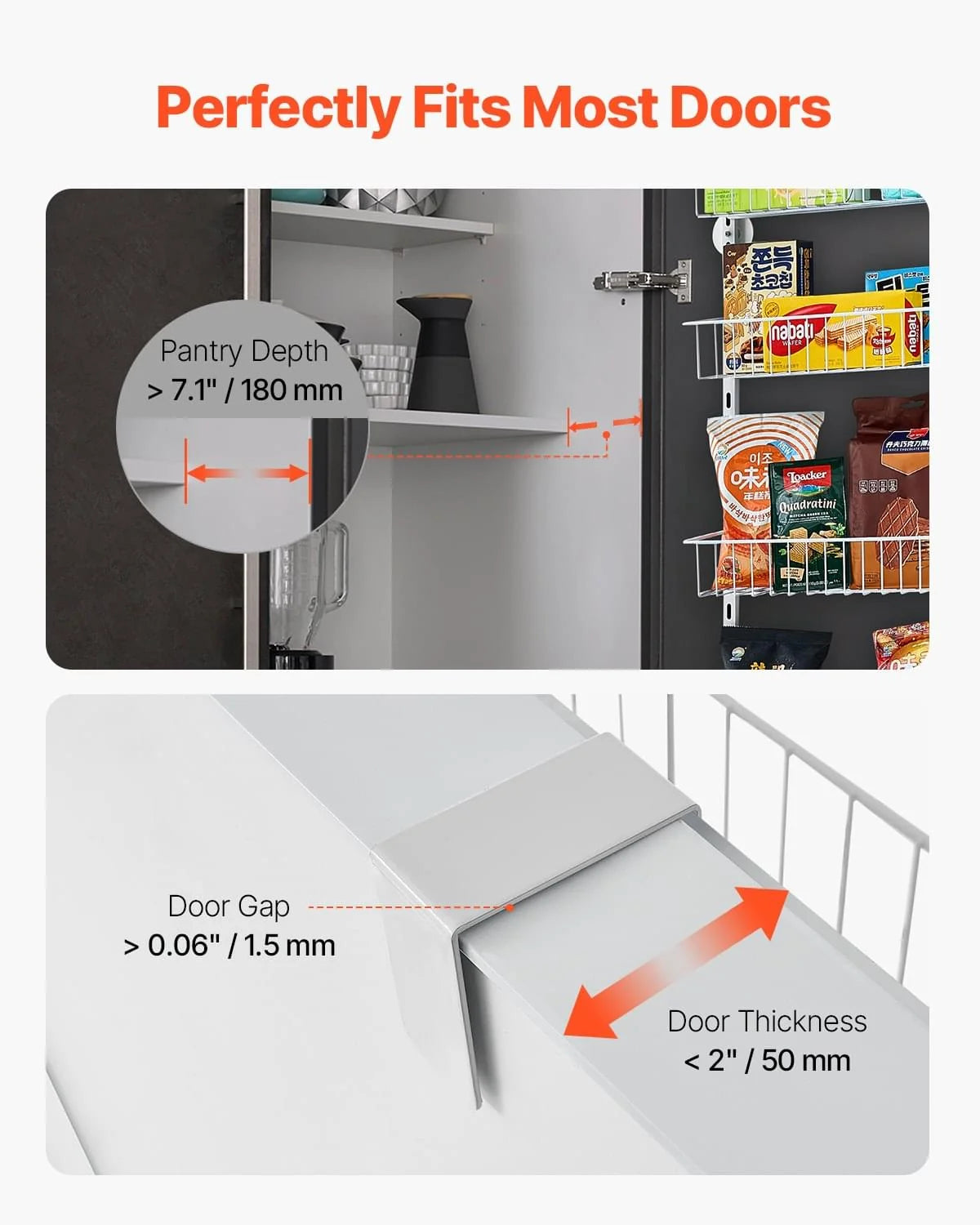 6-Tier Over-The-Door Pantry Organizer