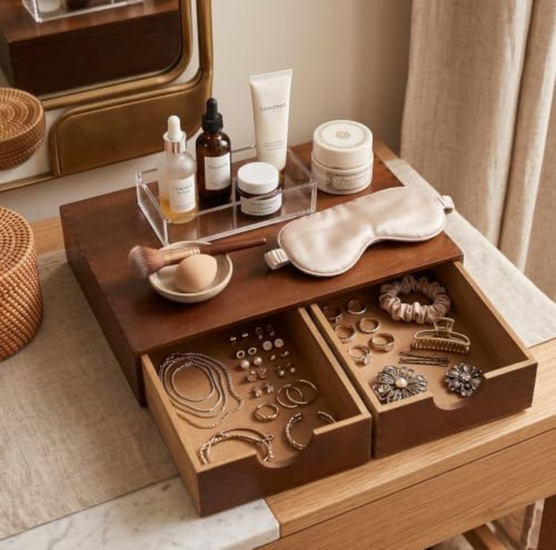 Wooden K Cup Organizer, Countertop Coffee Storage Drawer Organizer