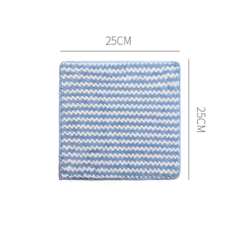 Kitchen Cleaning Rag Coral Fleece Dish Washing Cloth Super Absorbent Scouring Pad Dry and Wet Kitchen Cleaning Towels Lazy Cleaning Supplies