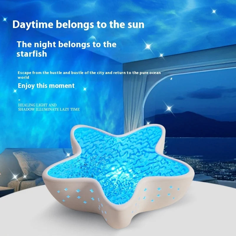 Starfish Projection Lamp Water Ripple Small Night Lamp Bedroom
