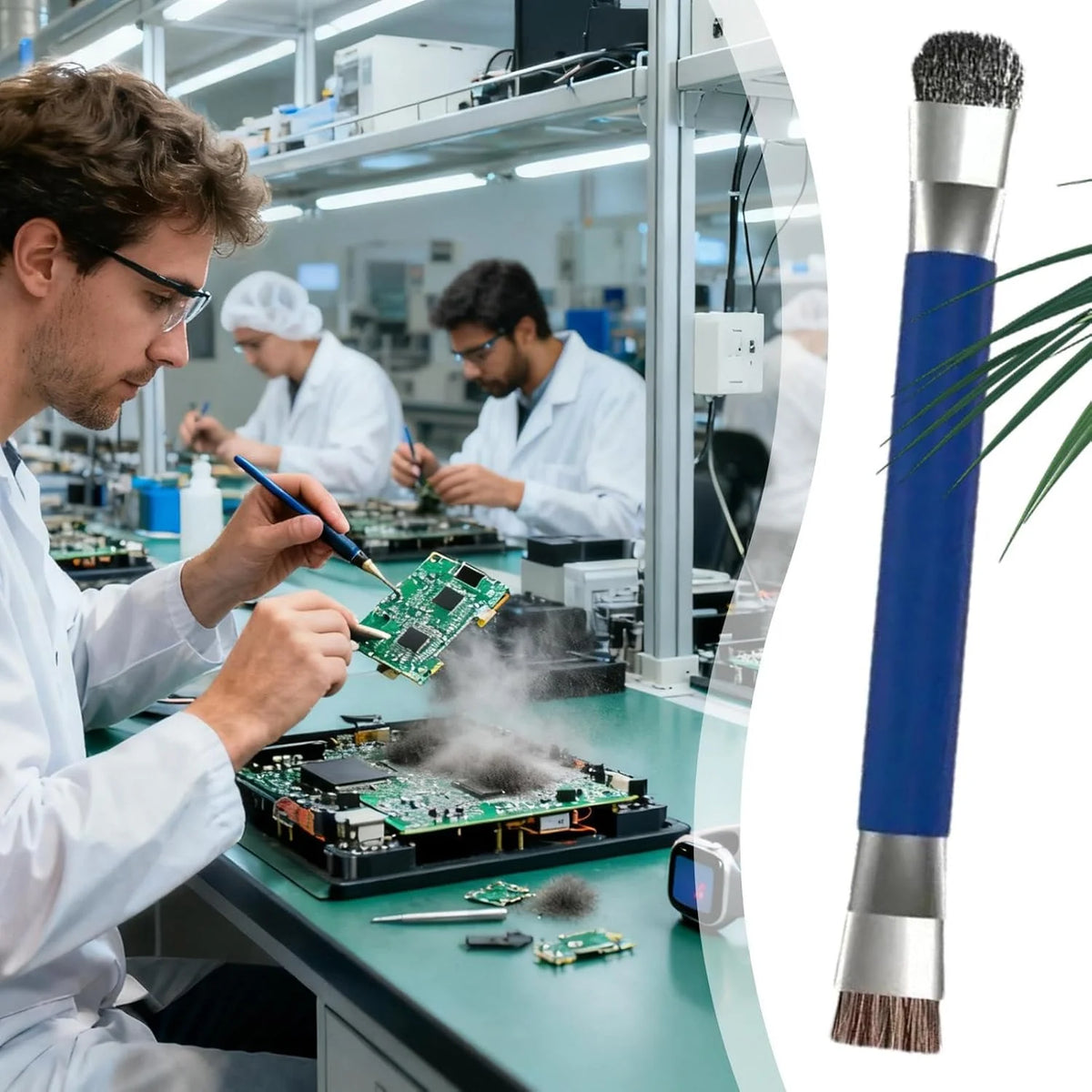 Electronic Cleaning Brush,Anti-Static Duster Cleaner, Precision Small Brush, Durable Head Dust Remover of Bristles