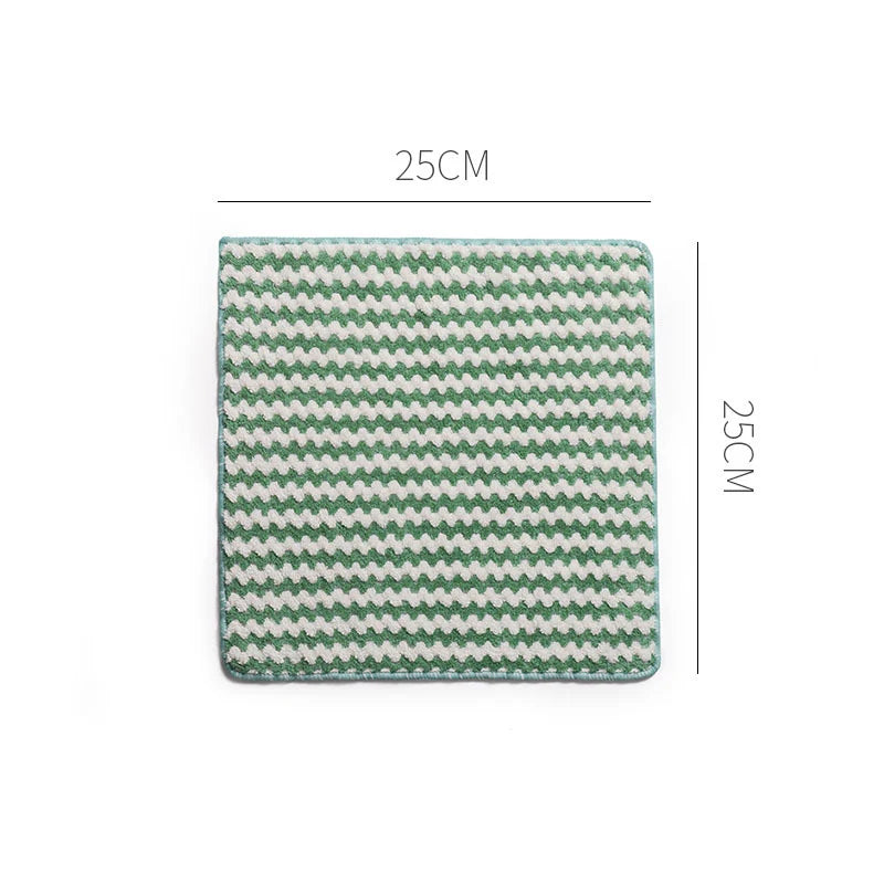 Kitchen Cleaning Rag Coral Fleece Dish Washing Cloth Super Absorbent Scouring Pad Dry and Wet Kitchen Cleaning Towels Lazy Cleaning Supplies