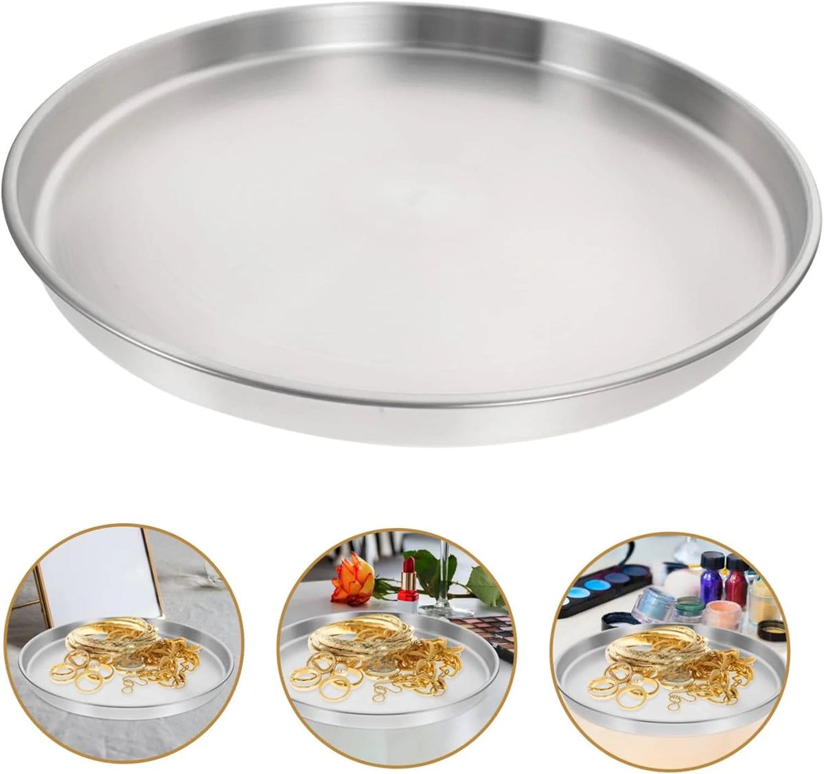 Jewelry Dish Tray Stainless Steel Storage Trays Fall Decor Ornaments Storage Elegant