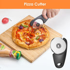 6-Piece Space-Saving Kitchen Gadget Set - Compact Multi-Tool Set with Cheese Grater, Peeler, Pizza Cutter, Bottle Opener Garlic Grinder & Herb Stripper