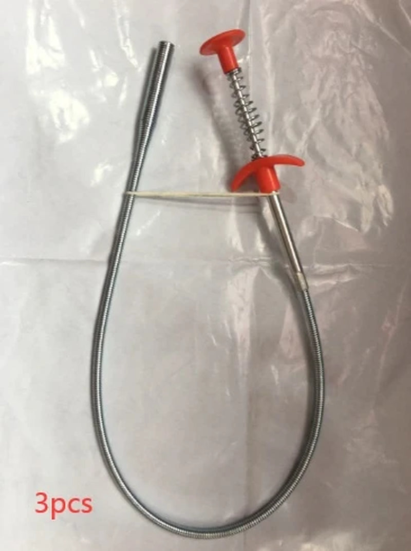 60CM Sewer Dredger Spring Pipe Dredging Tool Household Hair Cleaner Drain Clog Remover Cleaning Tools Household for Kitchen Sink Kitchen Gadgets