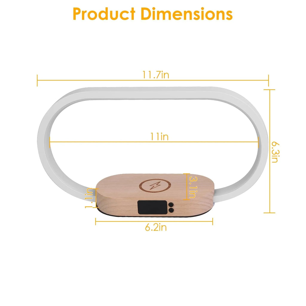 1 Set Bedside Table Lamp Touch Control Lamp with Clock Wireless Charging LED Desk Lamp Dimmable Nightstand Reading Lamp