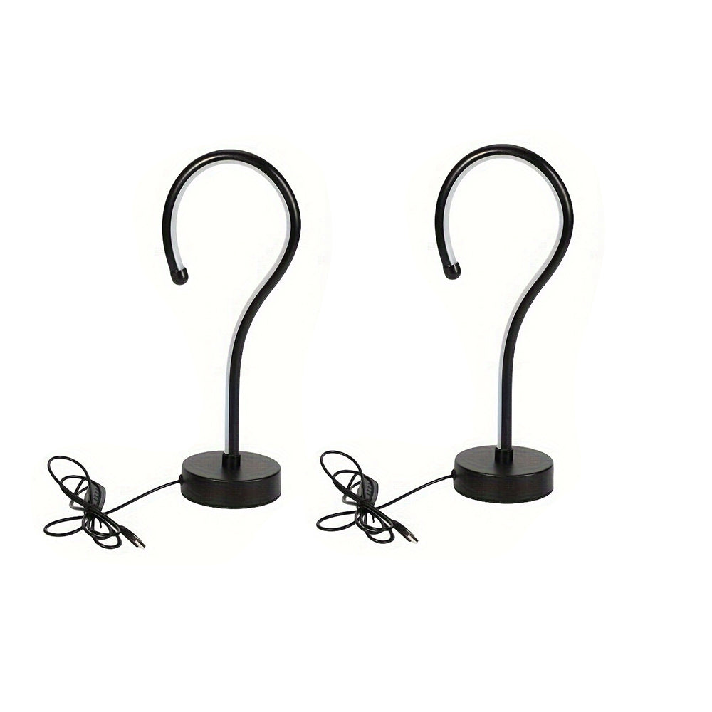 2PC Creative Question Mark Shape Table Lamp, USB Three-Color Dimming Desktop Decoration Table Lamp