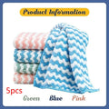 Kitchen Cleaning Rag Coral Fleece Dish Washing Cloth Super Absorbent Scouring Pad Dry and Wet Kitchen Cleaning Towels Lazy Cleaning Supplies