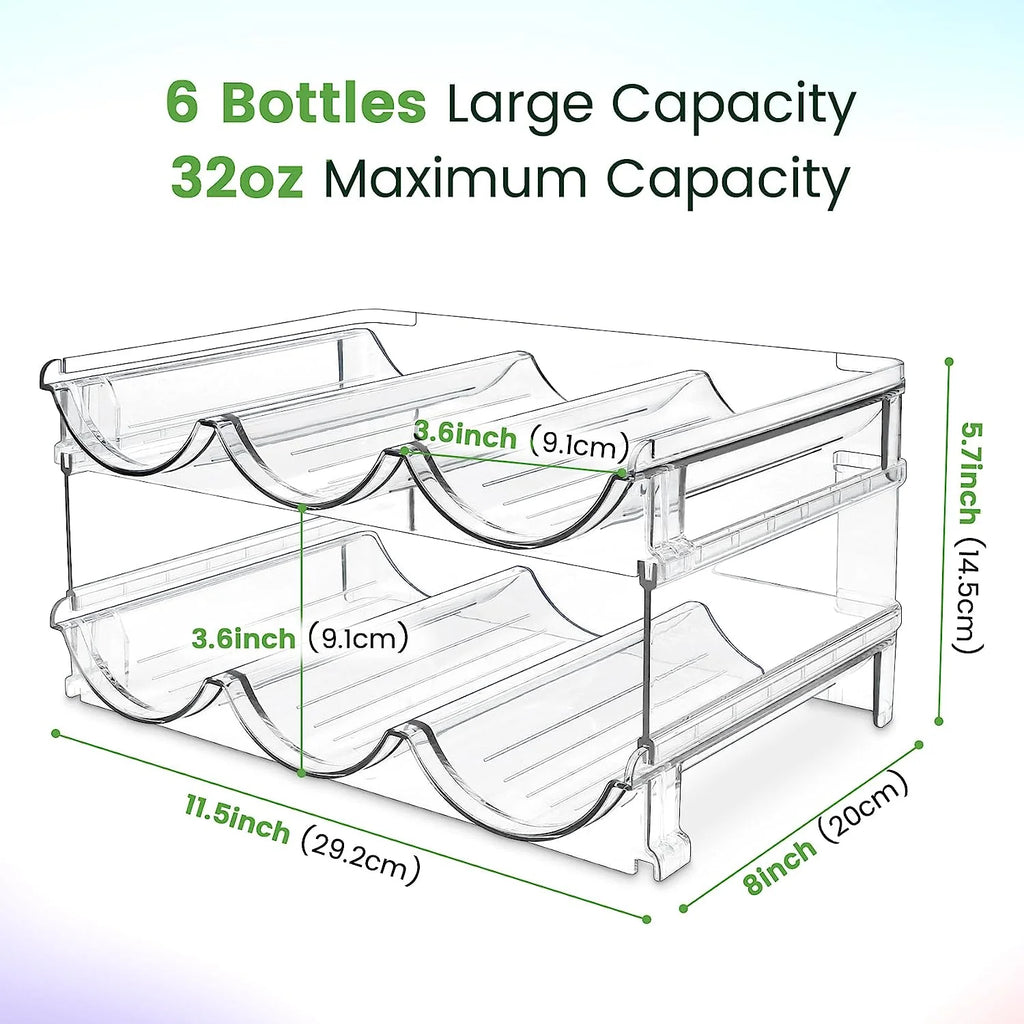Say Goodbye to Clutter! 🌟 Check Out Our 2-Pack Stackable Water Bottle Organizer for Your Cabinet! Perfect for Keeping Your Hydration Essentials Neat and Tidy! 💧🥤 #Homeorganization #Waterbottlestorage