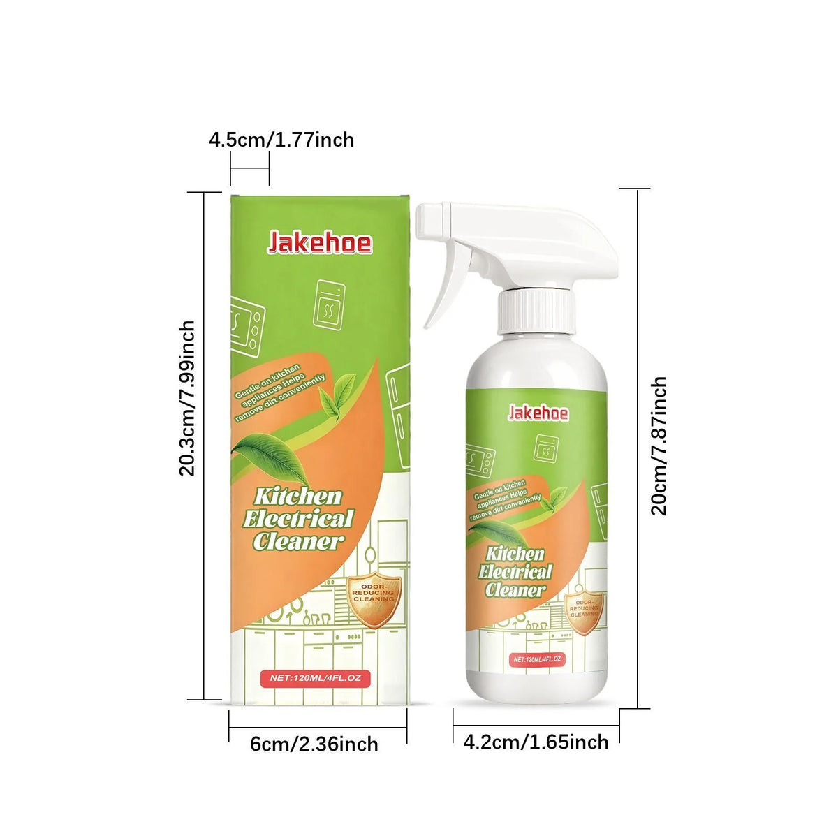 JAKEHOE Kitchen Appliance Cleaner Spray, 120 Ml Kit