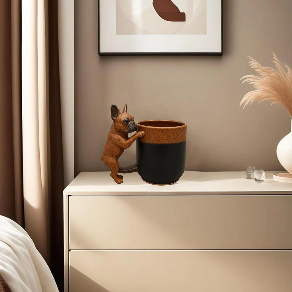 3D Handmade Dachshund Mug, Creative 3D Animal Shape Ceramic Mug,11 Oz Unique Dog Coffee Mugs