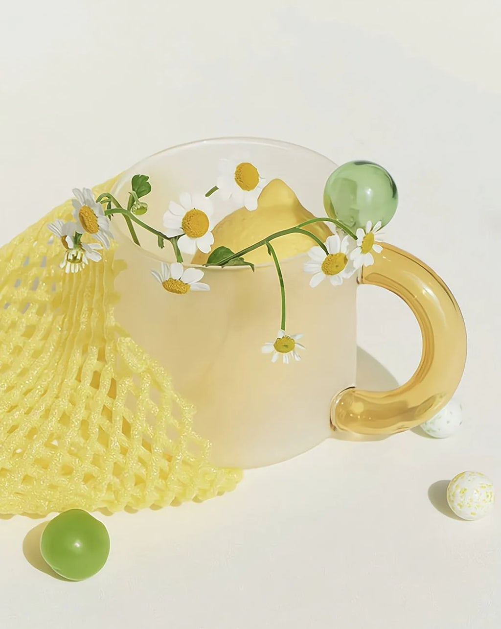 Hand-Blown Glass Candy Mug