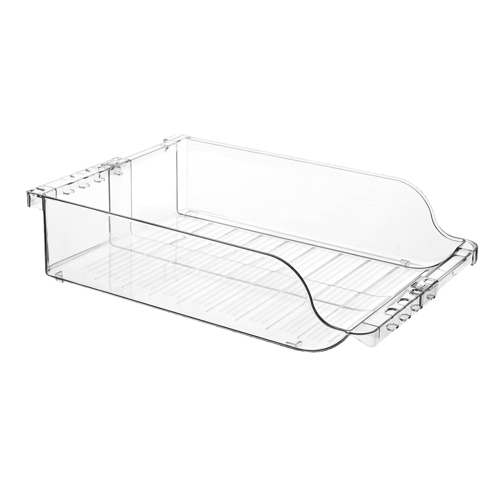 4Pcs Soda Can Organizers for Refrigerator Width Adjustable Clear Drink Organizer Expandable Can Holder Dispenser for Fridge Pantry Freezer