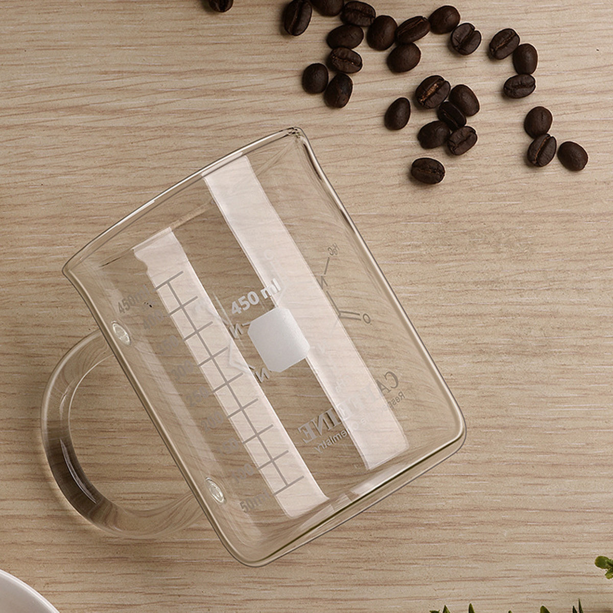 1PCS High Borosilicate Glass Cup,Coffee Cup,Coffee Shared Cup with Scale Marking
