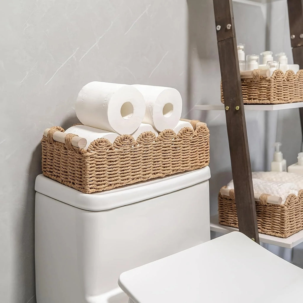 Cross-Border Delivery Weaved Storage Basket Desktop End Table Storage Box