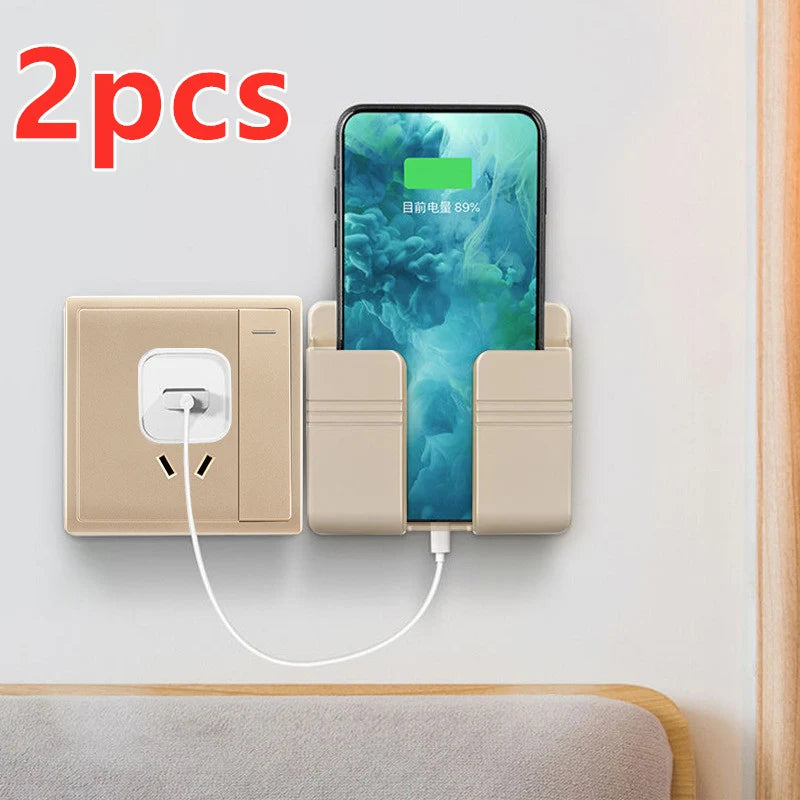 Mobile Phone Charging Storage Rack Punch-Free Sticky Storage Box