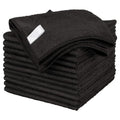 Microfiber Cleaning Cloth Pack of 12, All-Purpose Cleaning Towels, Streak Free Rags, Black 32X32 Cm